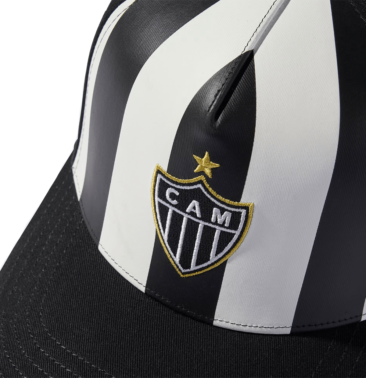 Miniatura Boné Preto e Branco adidas Atlético Mineiro 2025 Feminino