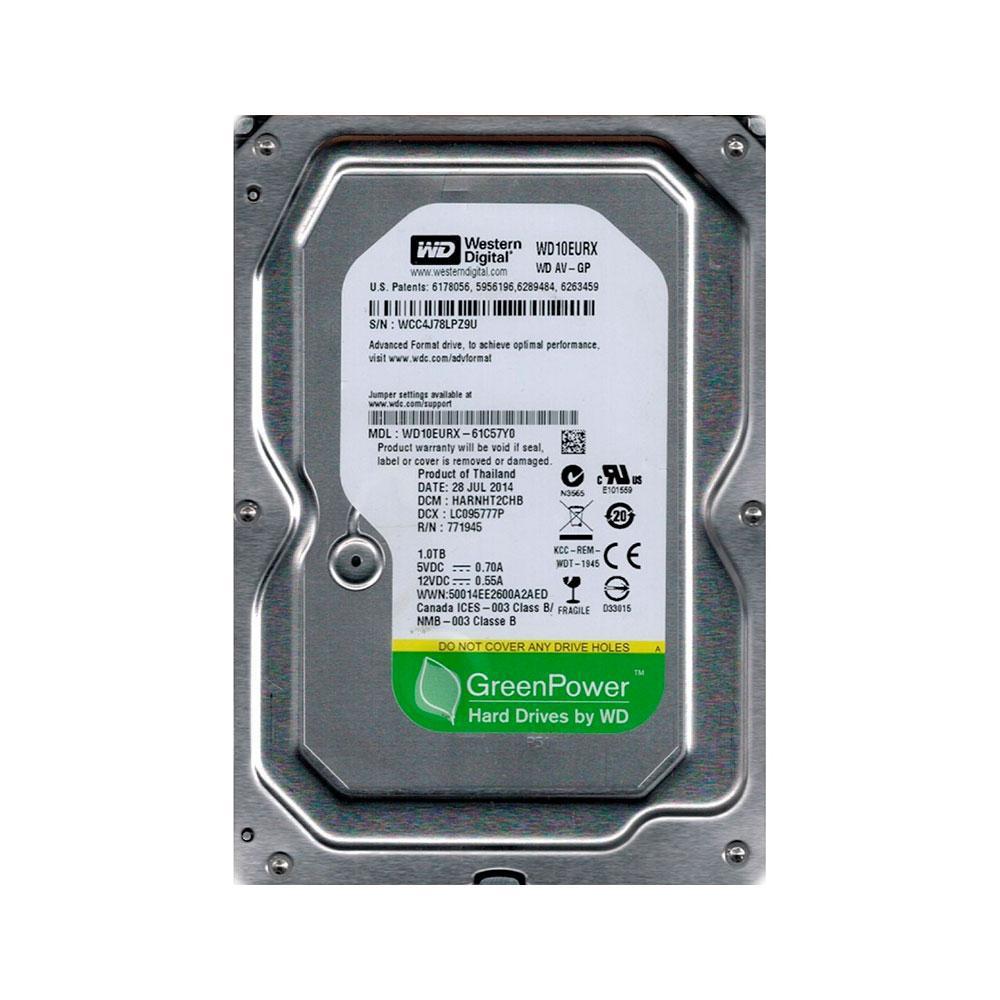 Miniatura Hd Western Digital Green Av-Gp Wd10Eurx 1Tb 64Mb Sata Iii