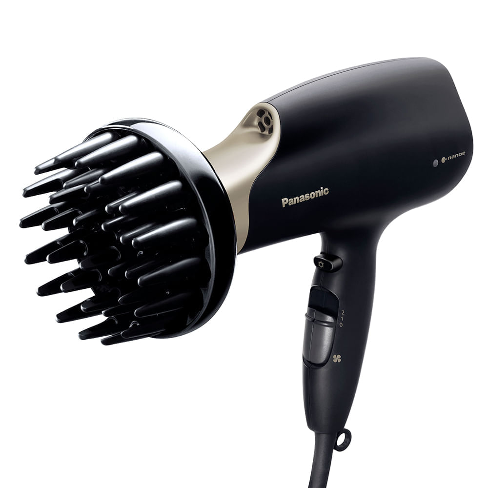 Miniatura Difusor para Cabelos Cacheados e Crespos para Secador de Cabelos Nanocare EH-NA6A - EHNA67DF82BW Preto - Bivolt/Pilhas
