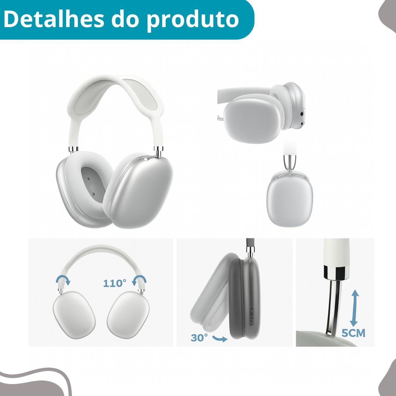 P9 Fone Fone De Ouvido Bluetooth P9 Wi… | Shopping do Inter