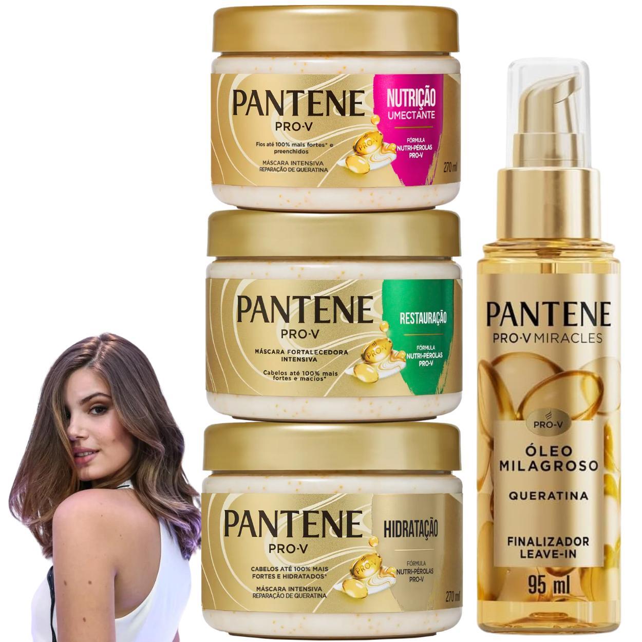 Miniatura Kit Pantene Pro-V Queratina Óleo Extraordinário Finalizador