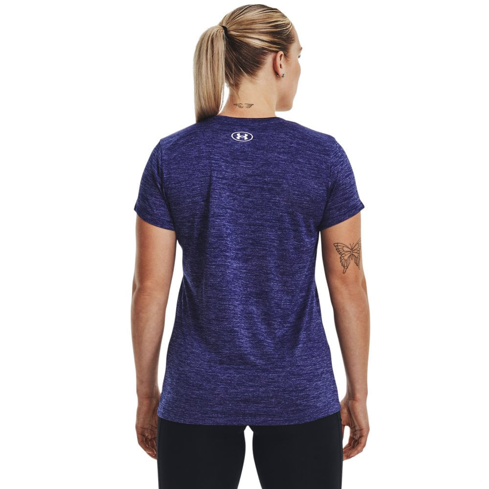 Miniatura Camiseta de Treino Feminina Under Armour Tech Twist Graphic Azul - G