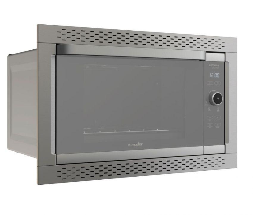 Miniatura Forno Elétrico Digital Embutir Decorato Gourmet Inox 220 V