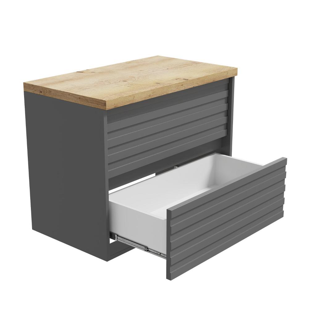 Miniatura Gabinete para Banheiro 70cm Jade Darabas Agardi Cinza