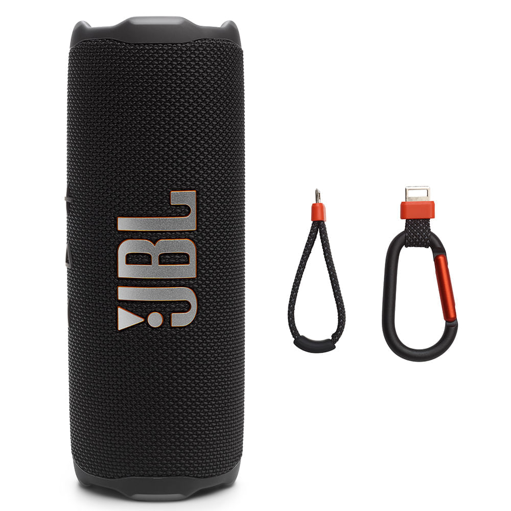 Miniatura Caixa Bluetooth JBL Flip 7 à Prova d´Água Preto - JBLFLIP7BLKBR Bivolt