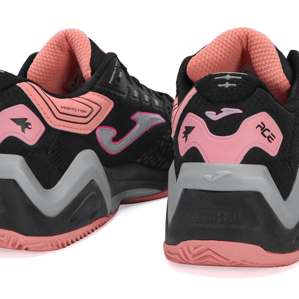 Miniatura Tênis Joma Ace Pro Clay - Saibro - Preto Rosa e Cinza 36