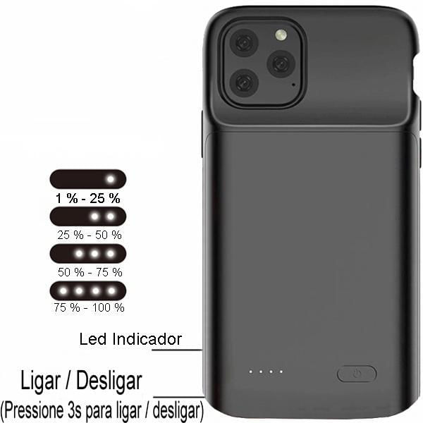 Capa Capinha Iphone 11 Pro Recarregável Carregador 4.800