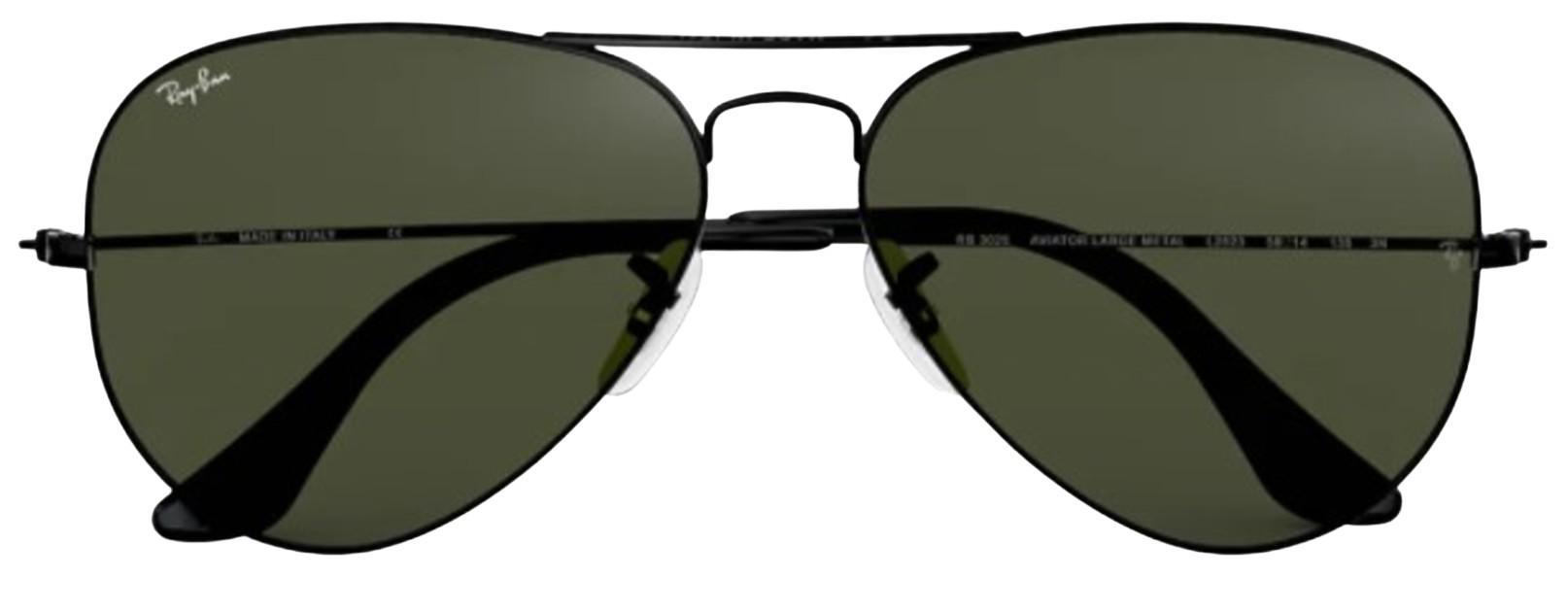 Miniatura Óculos De Sol Ray Ban Preto Classic Lente Verde G15 3025-58 Preto - Verde-escuro - Óculos - Ray-ban - Aviador - Lentes verdes g15 - 58 - Sol