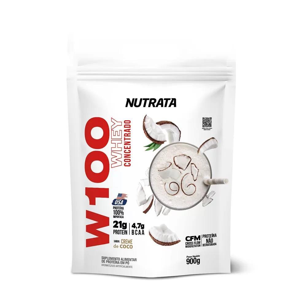 Miniatura Whey Protein W100 Concentrado 900G Refil - Nutrata