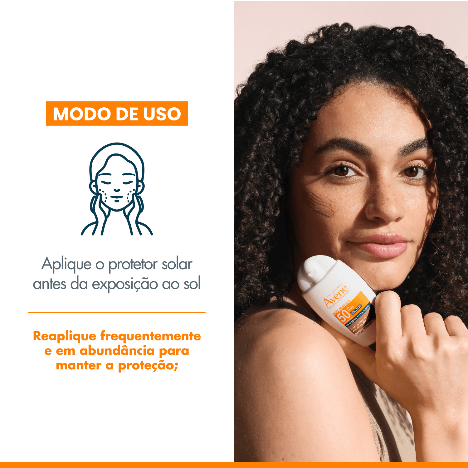 Miniatura Avène Mat Perfect Tri-Defense Ultra Fluido FPS 50 2.5 Médio/Médio Escuro - Protetor Solar Facial com Cor 40g