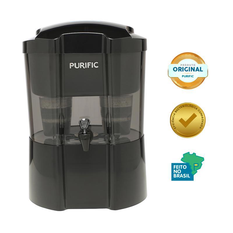 Miniatura Purificador De Água Ecológico Purific Refil Camadas Preto