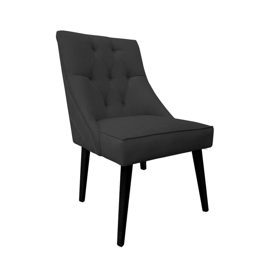 Miniatura Cadeira De Jantar Bela Capitone Suede Grafite