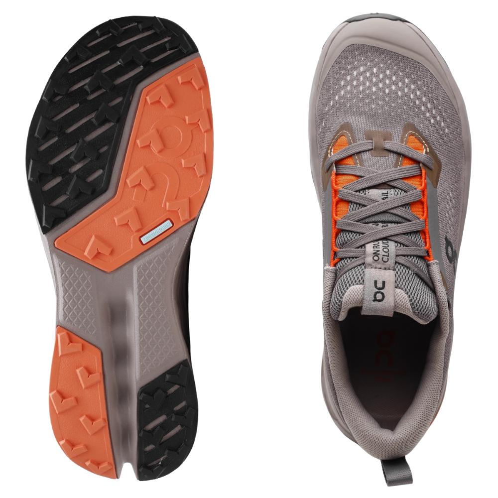 Tênis On Running Cloudsurfer Trail 2 Masculino Cinza / Laranja - 38