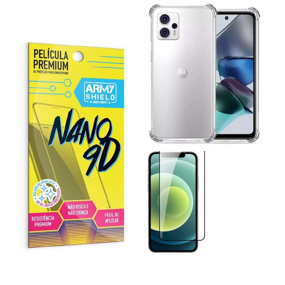 Miniatura Capa Capinha Moto G23 Anti Shock + Película Nano Cerâmica 9D