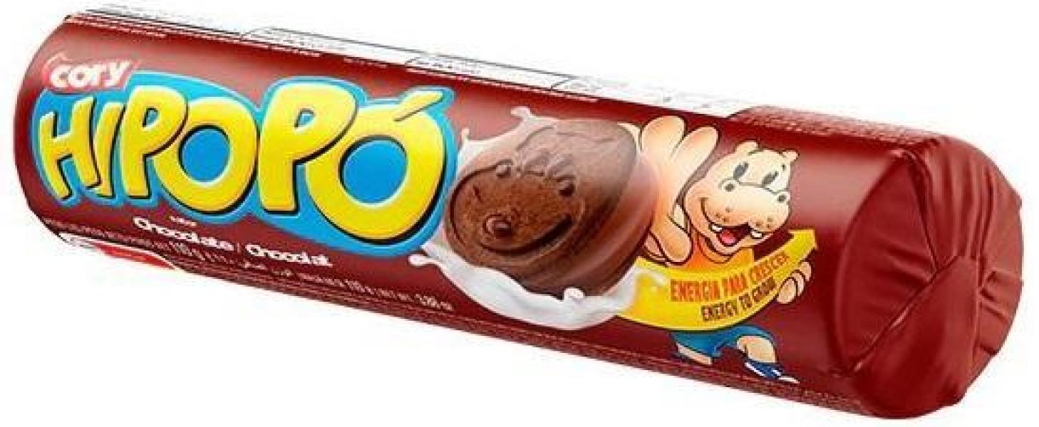 Miniatura 30Un Biscoito Bolacha Hipopó Recheado Chocolate 100 Gramas