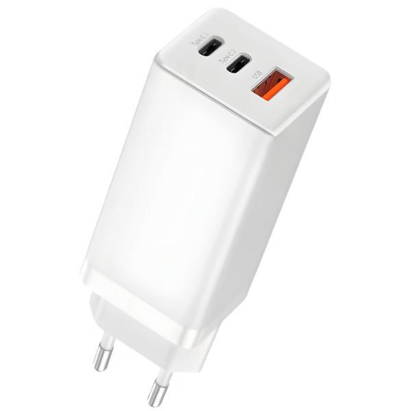 Miniatura Carregador Rápido Gan 65W Quick Charger 3 Portas