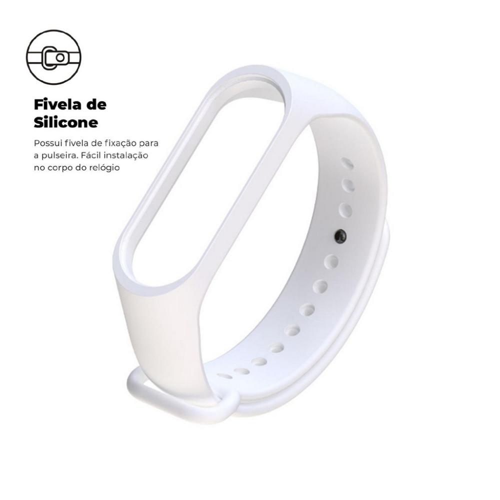 Miniatura Pulseira Ultra fit para Xiaomi Mi Band 5 e 6 - Branco - Gshield