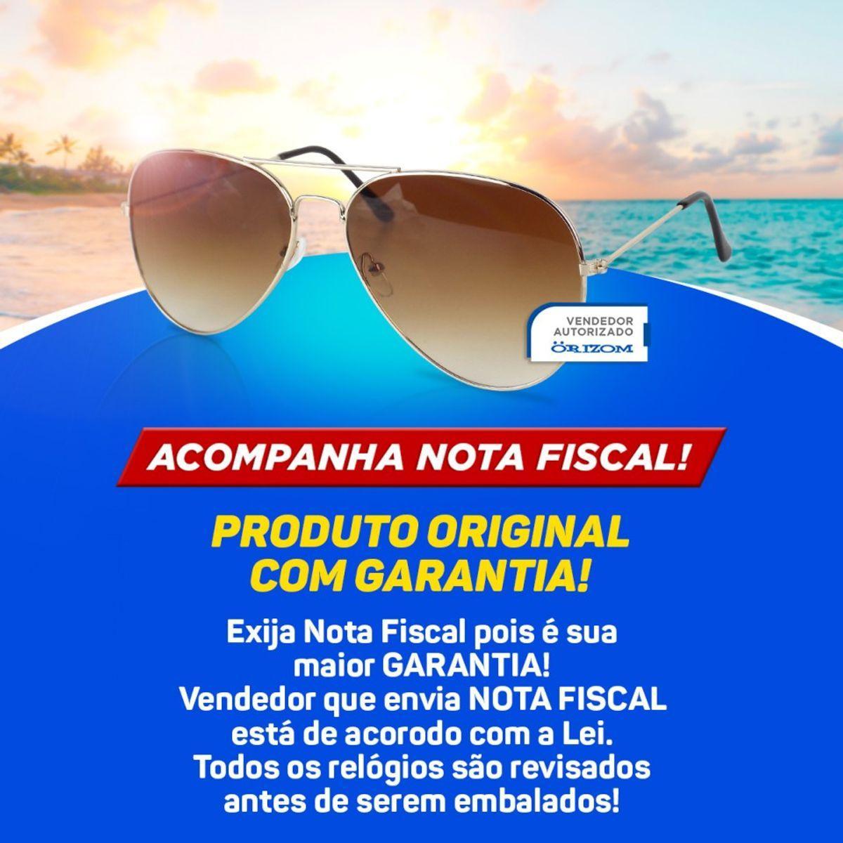 Miniatura Marrom Oculos Sol Masculino Aviador Banhado Ouro Aço Inox