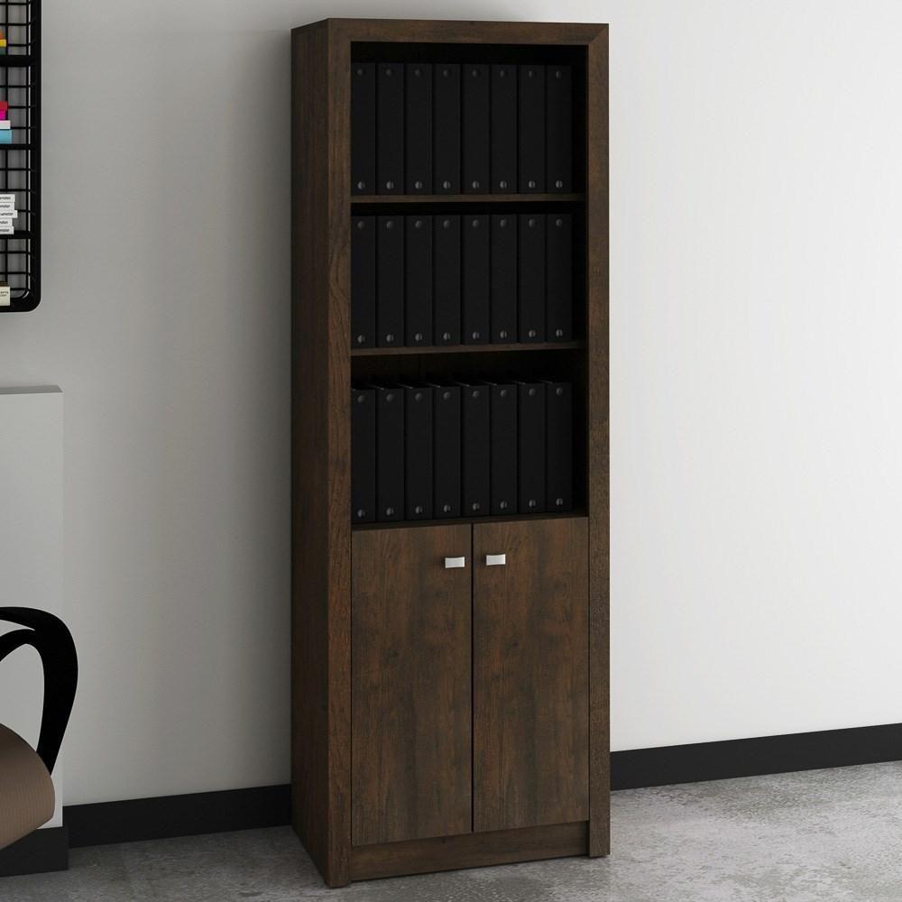 Armário Organizador Home Office De 171,5cm Me4110 Rústico