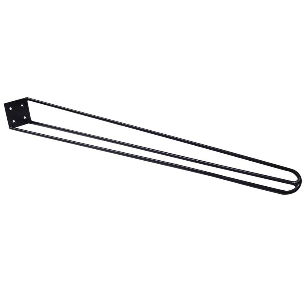 Miniatura Pé De Metal 60 Cm Harpin Legs Mesa De Canto Preto