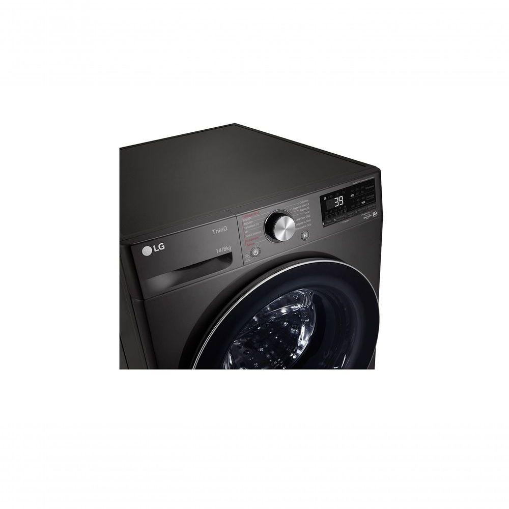 Miniatura Lava e Seca LG Smart VC2 14kg Black Inox com Inteligência Artificial AI DD CV9014BC2A 220V