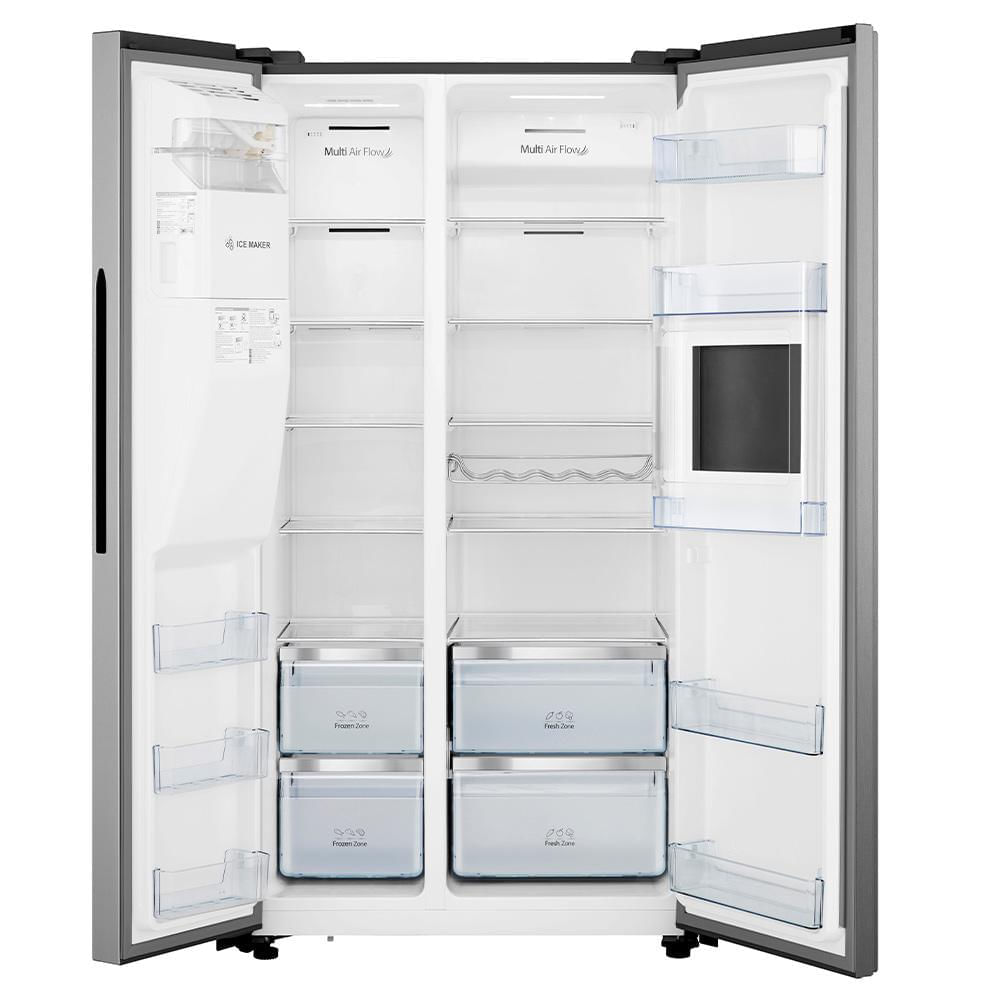 Miniatura Refrigerador Side By Side Hisense de 02 Portas Frost Free com 533 Litros Inox Look - RS-69W1AIQI 110