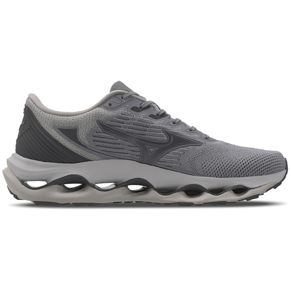 Miniatura Tênis de Corrida Masculino Mizuno Wave Legend 4 Cinza - 38