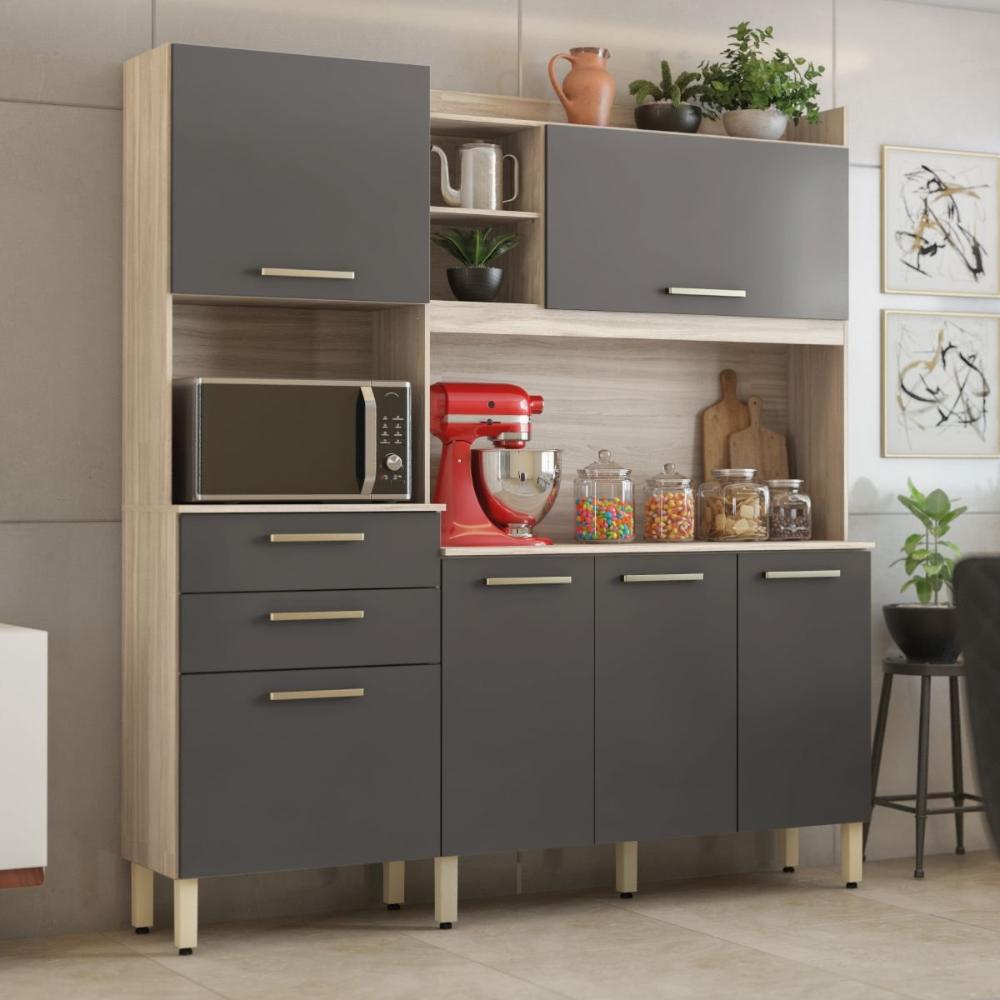 Armario De Cozinha 6 Portas 2 Gavetas Select