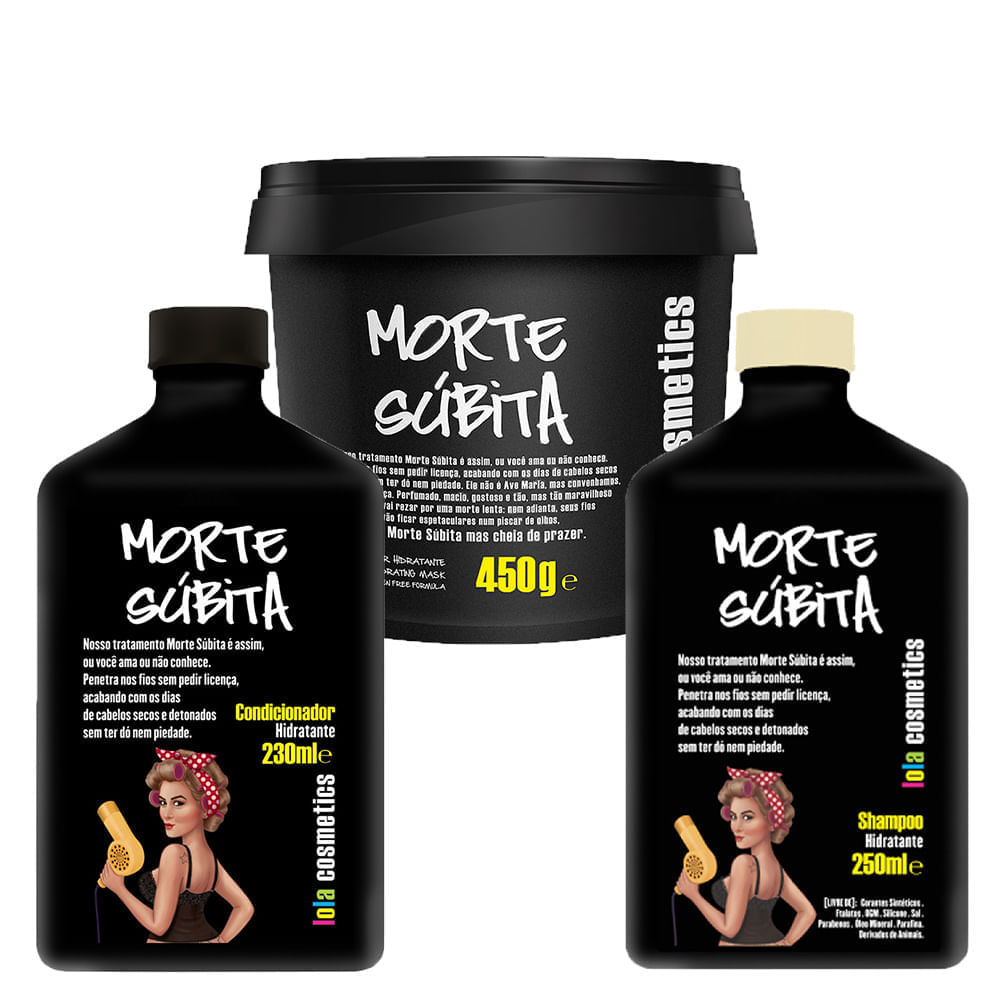 Miniatura Kit Shampoo + Condicionador + Máscara Capilar Lola Cosmetics Morte Súbita Kit