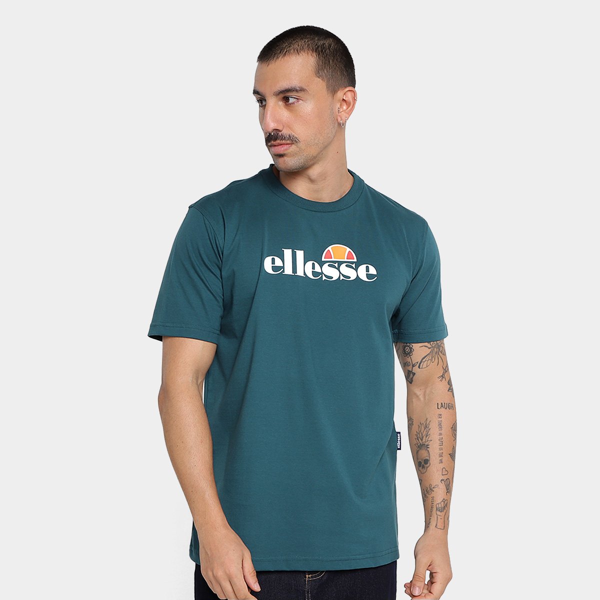 Miniatura Camiseta Ellesse Basic Logo Masculina Verde - G