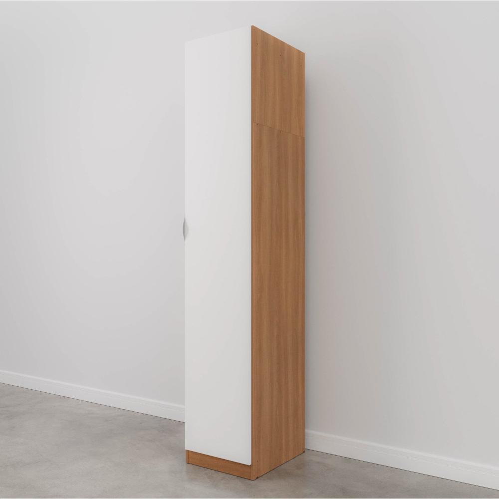 Guarda Roupa Hera 1 Porta 4 Gavetas 1 Cabideiro CabeCasa MadeiraMadeira Branco Geada/Louro/Cinza