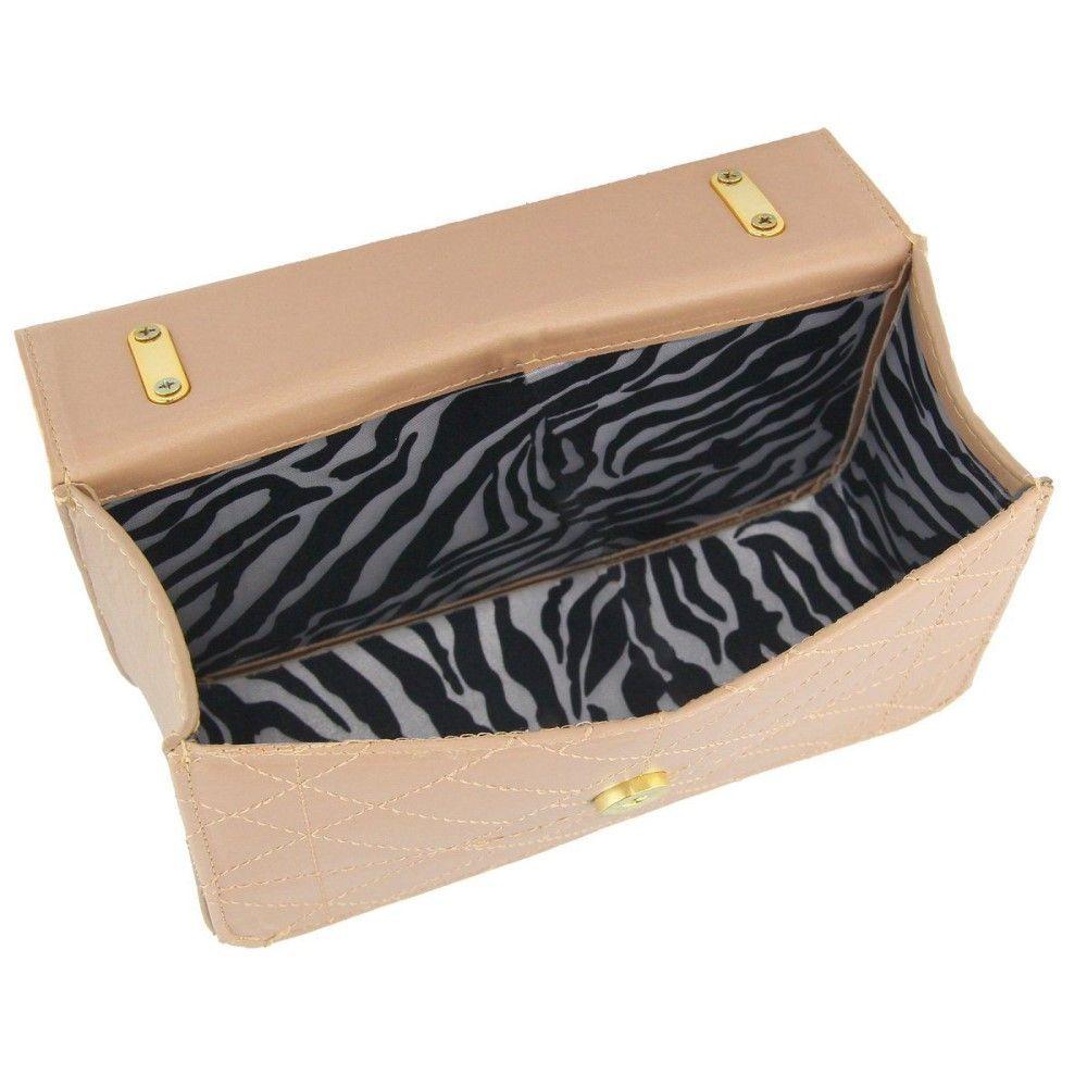 Miniatura Bolsa Transversal Casual Feminino Alça Corrente Detalhe Em Metal E Costuras