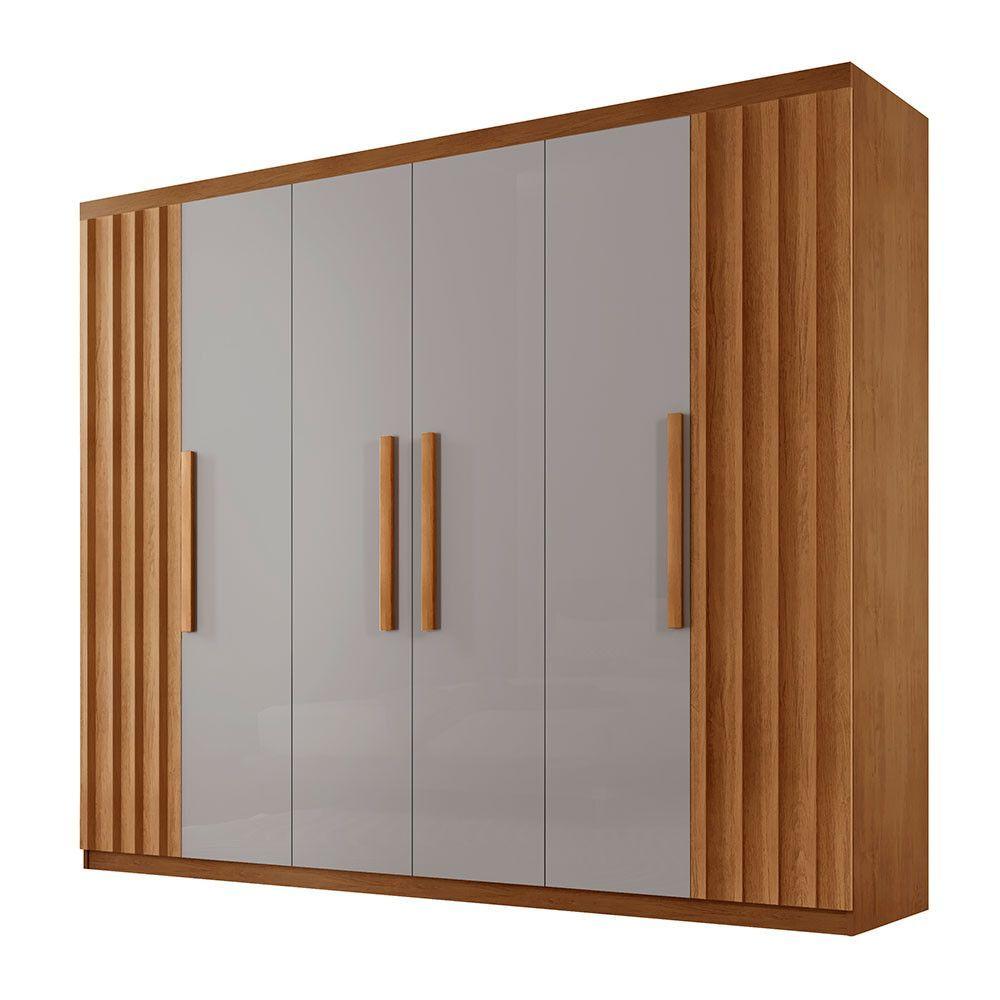 Miniatura Guarda Roupa Casal Roma Mdf 6 Portas E 2 Gavetas Naturalle/off White