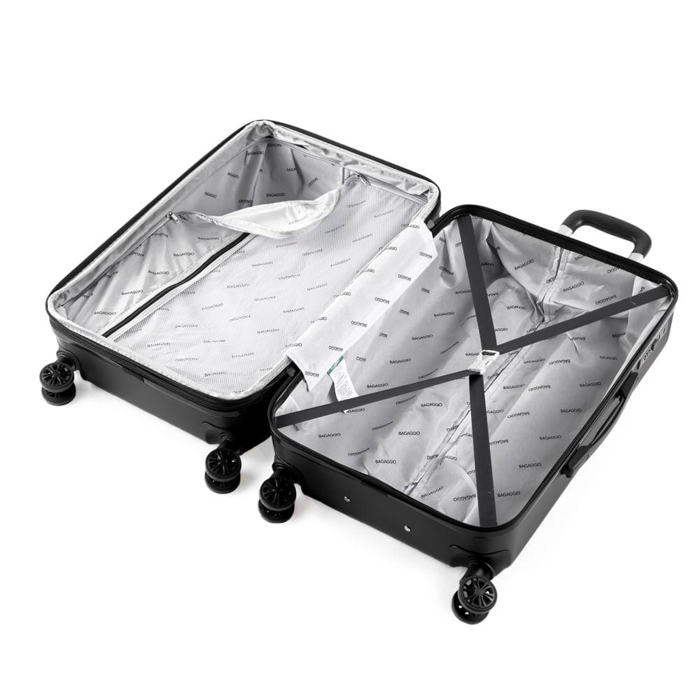 Mala Média 23 Kg ABS 4 Rodas Turquia II Preta Preto - M