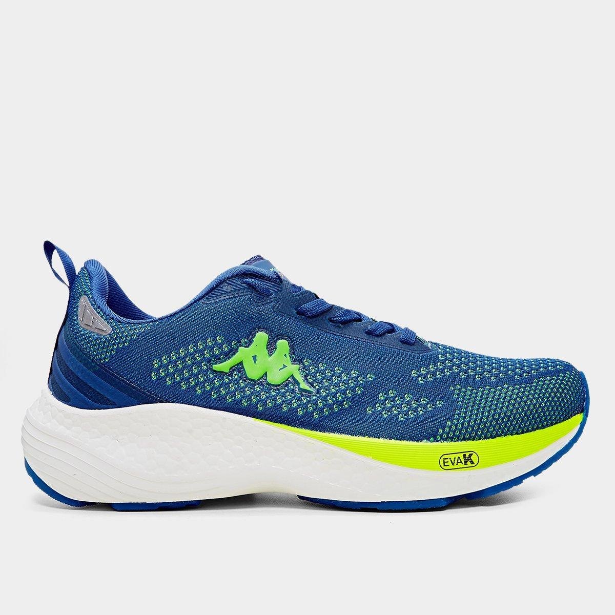 Miniatura Tênis Kappa Pulse Azul Royal+Verde - 38