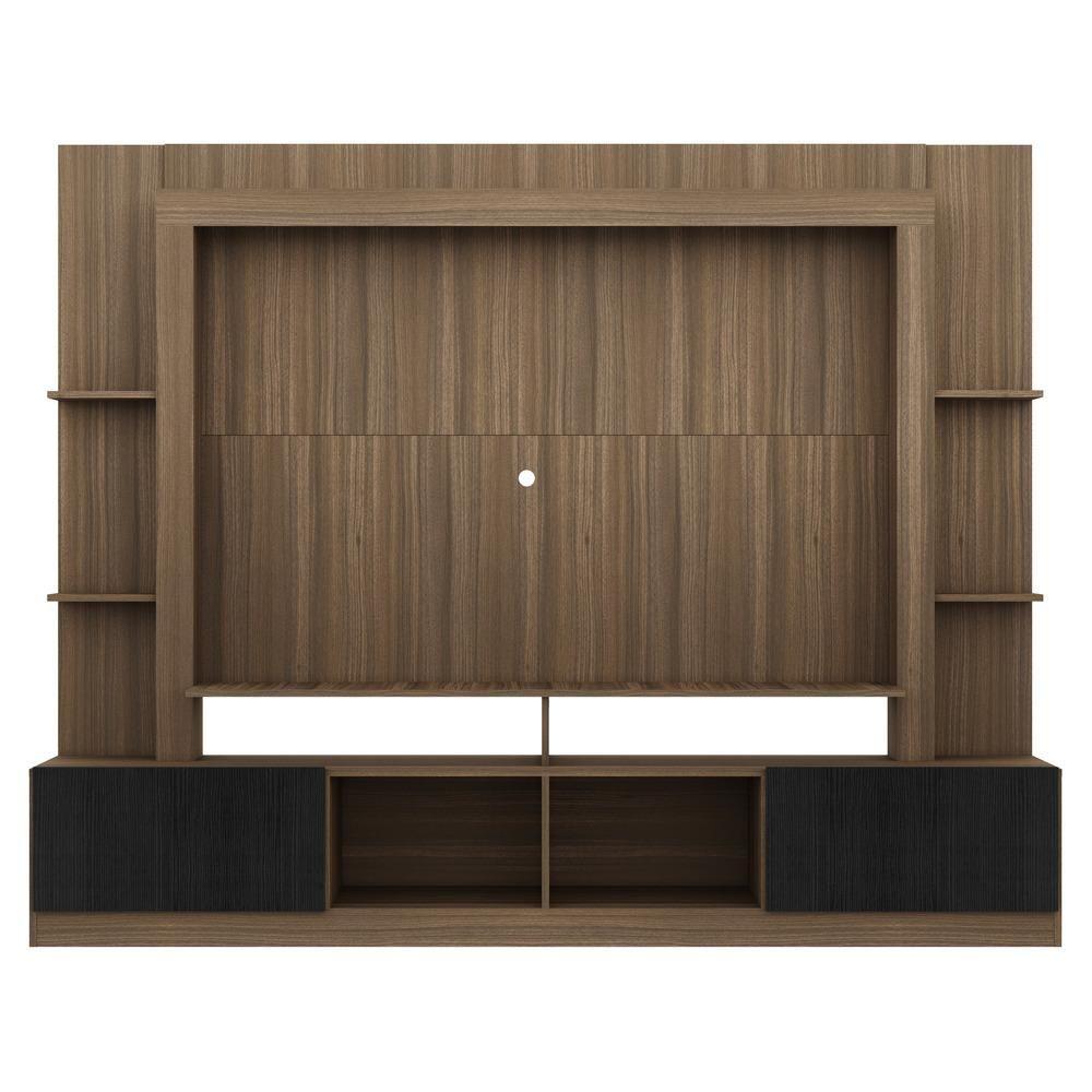 Miniatura Rack Estante com Painel Tv 65 e 2 Portas Oslo Madeirado