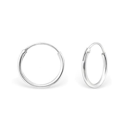 Miniatura Brinco Masculino Argola 14Mm Prata 925
