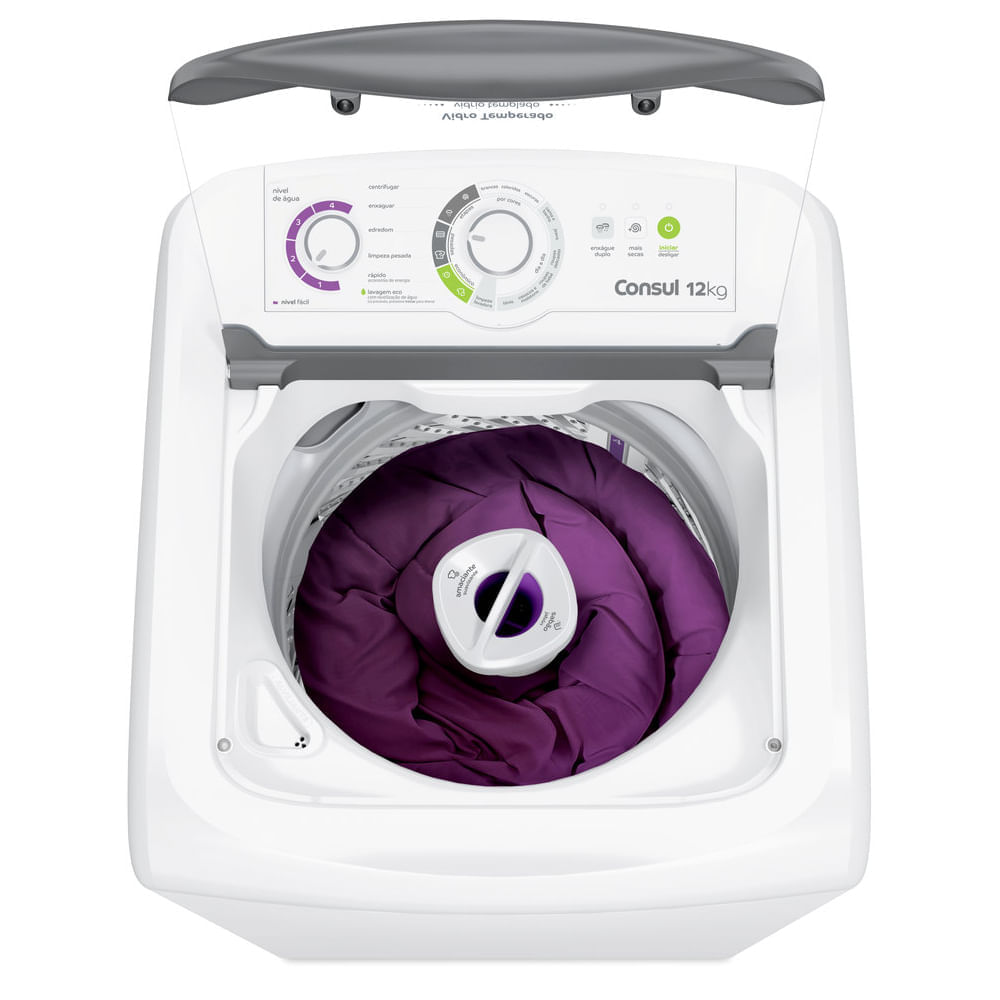 Máquina de Lavar Consul 12 kg Branca com Dosagem Econômica e Ciclo Edredom - CWH12BB 110V