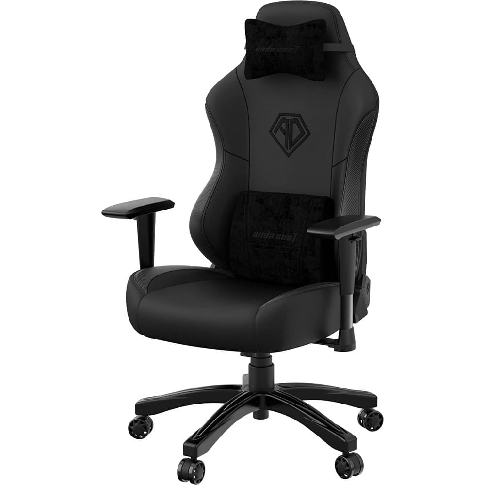 Miniatura AndaSeat Phantom 3 Cadeira Gamer Giratória e Reclinável em C ouro Sintético Preta