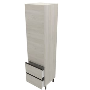 Miniatura Paneleiro Bartira Cristal com 1 Porta, 2 Gavetões e 4 Prateleiras – 60cm de largura Freixo