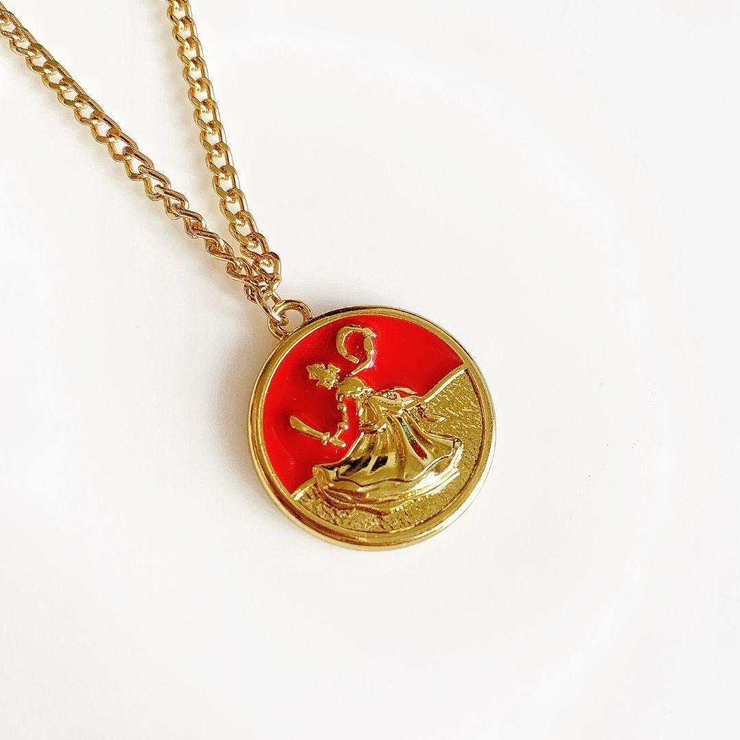 Miniatura Colar Pingente Medalha Iansã Banhado A Ouro Amarelo