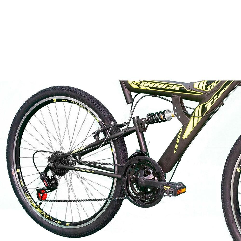 Miniatura Bicicleta Aro 26 Dupla Suspensão TK3 Track TB 300, 21 marchas, Preto