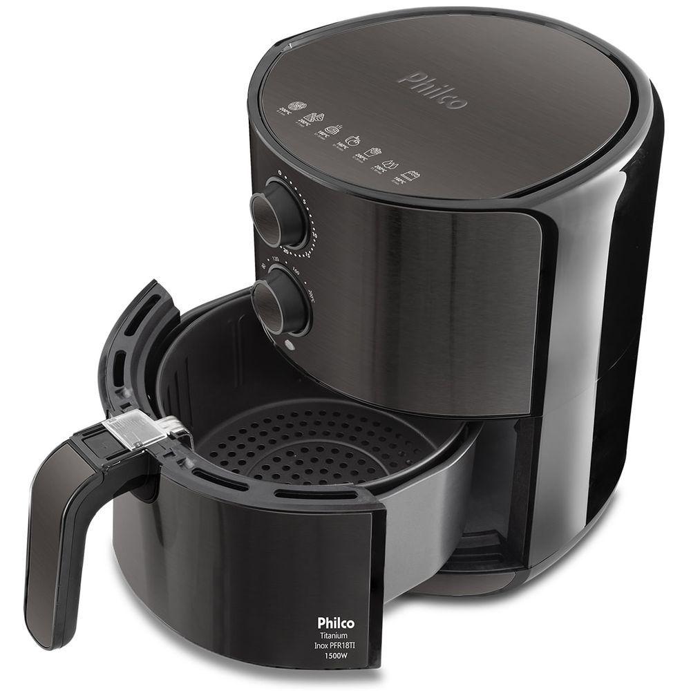 Miniatura Air Fryer Philco 4,6L 1500W Titanium Inox PFR18TI 110V