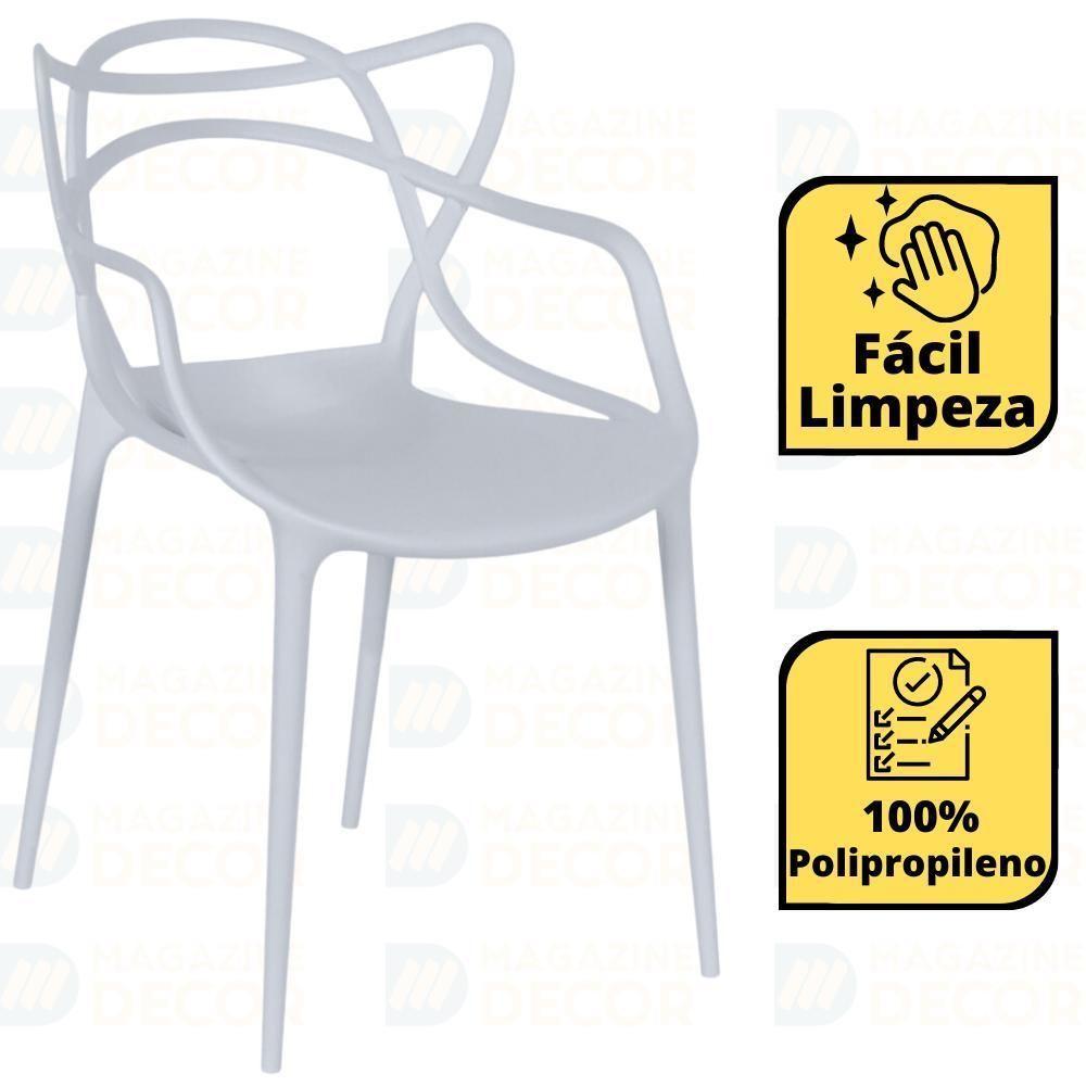 Miniatura Conjunto Mesa De Jantar Redonda Marci Natural 100cm Com 4 Cadeiras Allegra - Cinza