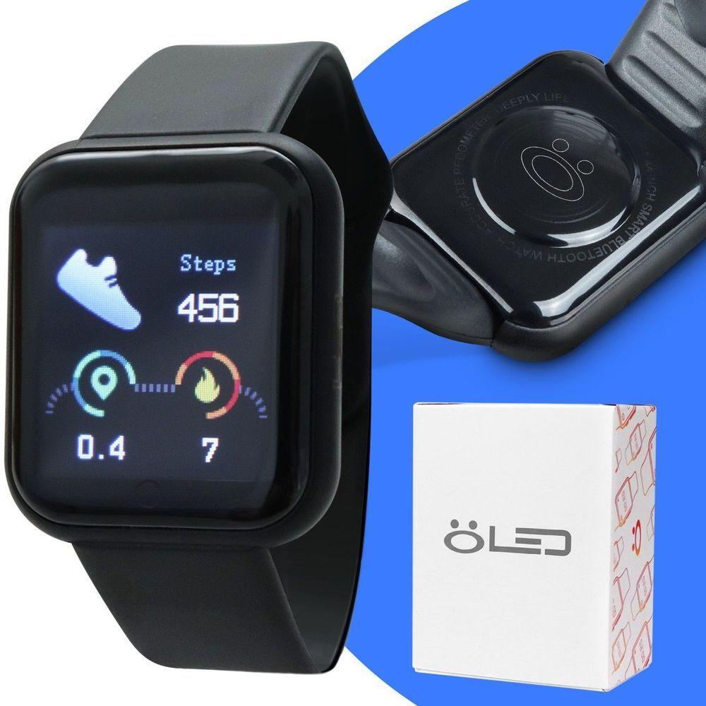 Relogio Inteligente Monitor Saude + Smartwatch Caixa Carregamento Pela Pulseira