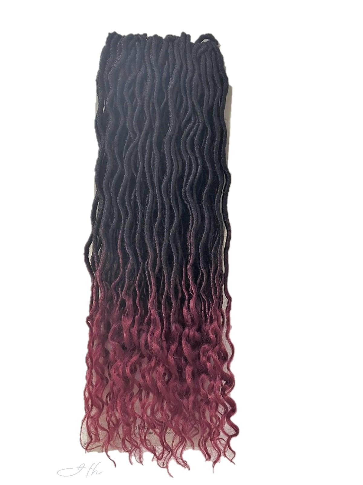 Miniatura Cabelo Goddess Faux Locs Black Beauty 300Gr 60Cm