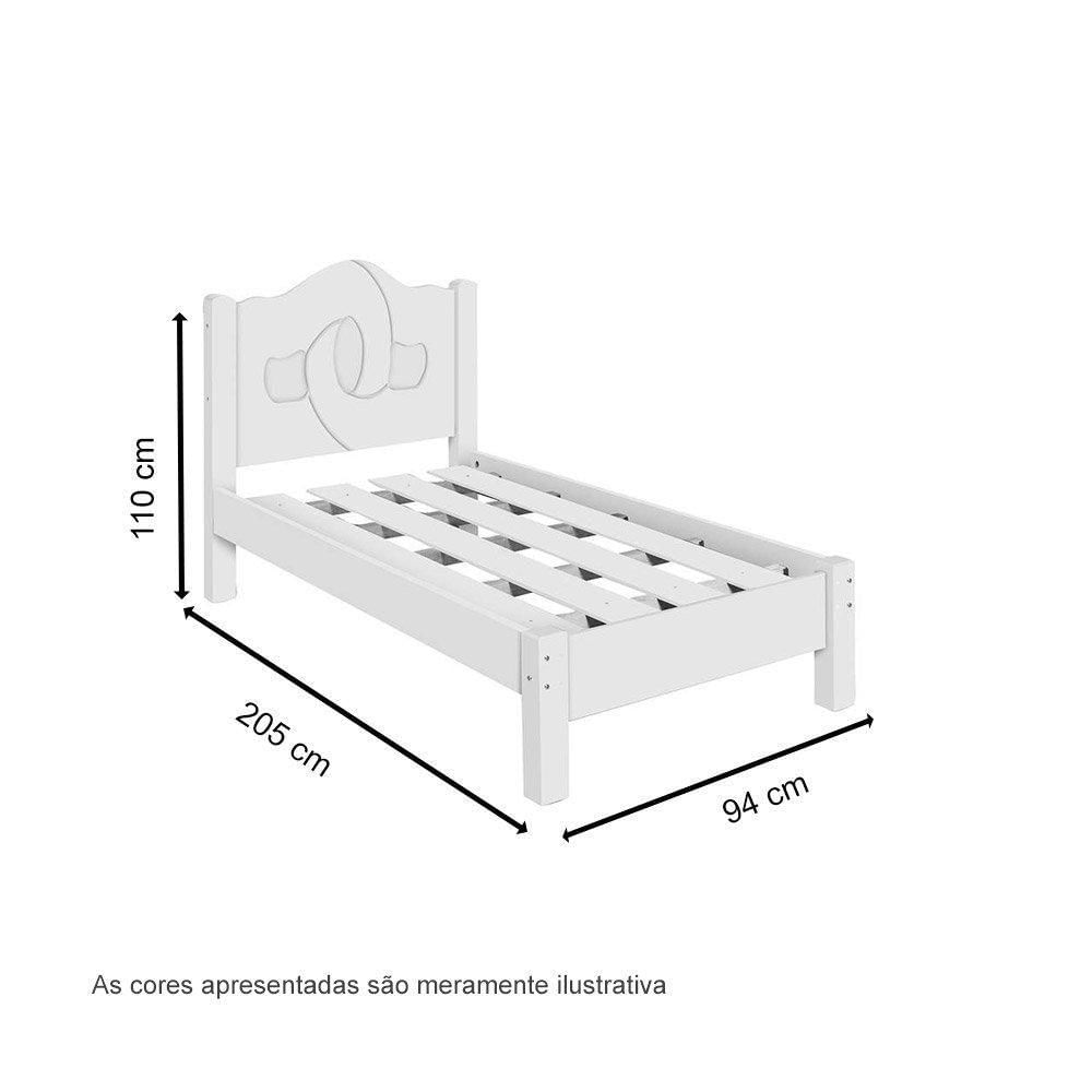 Miniatura Cama Siena Solteiro Nogal - Carmolar