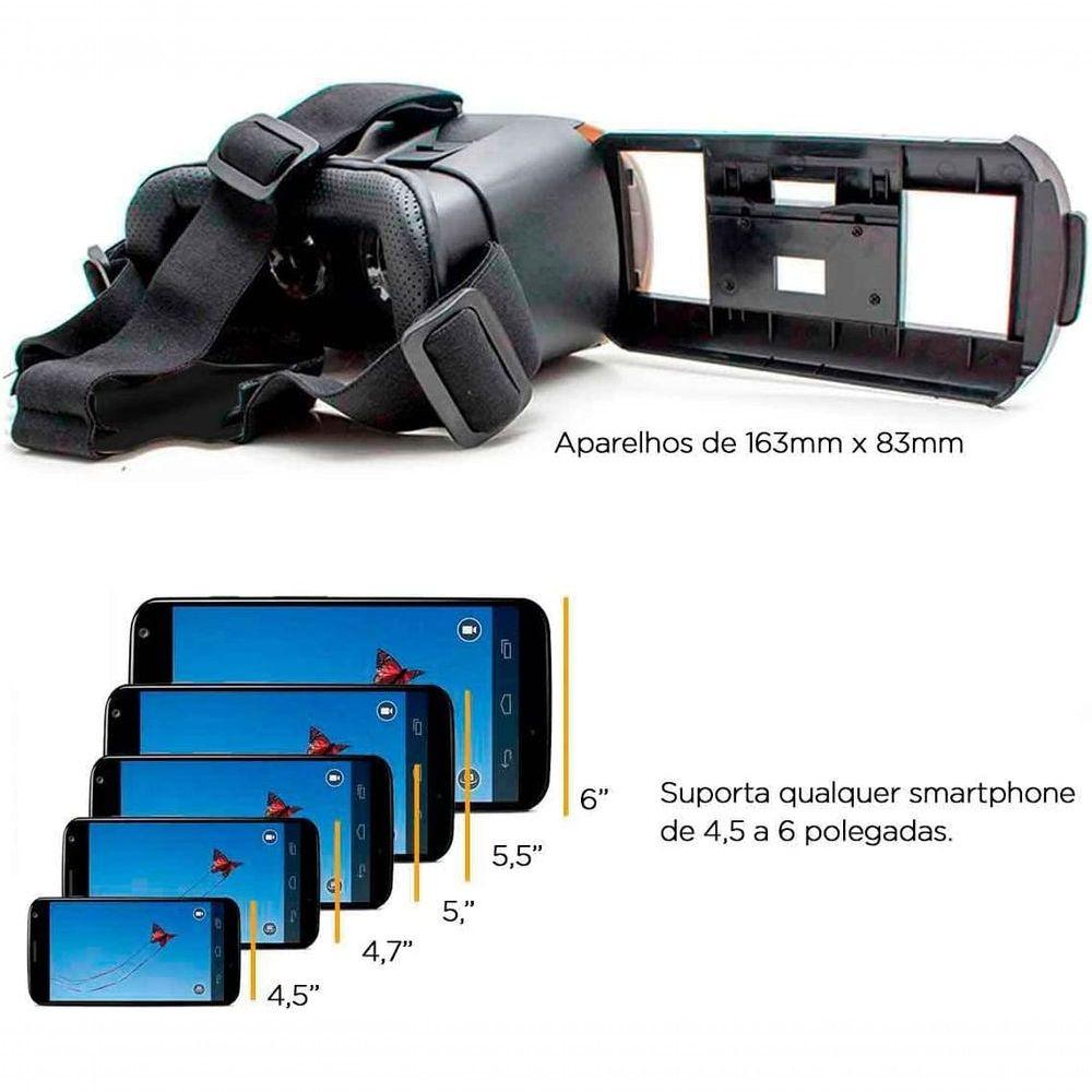 Miniatura Óculos Realidade Virtual Vr P/ Smartphone Vr Box