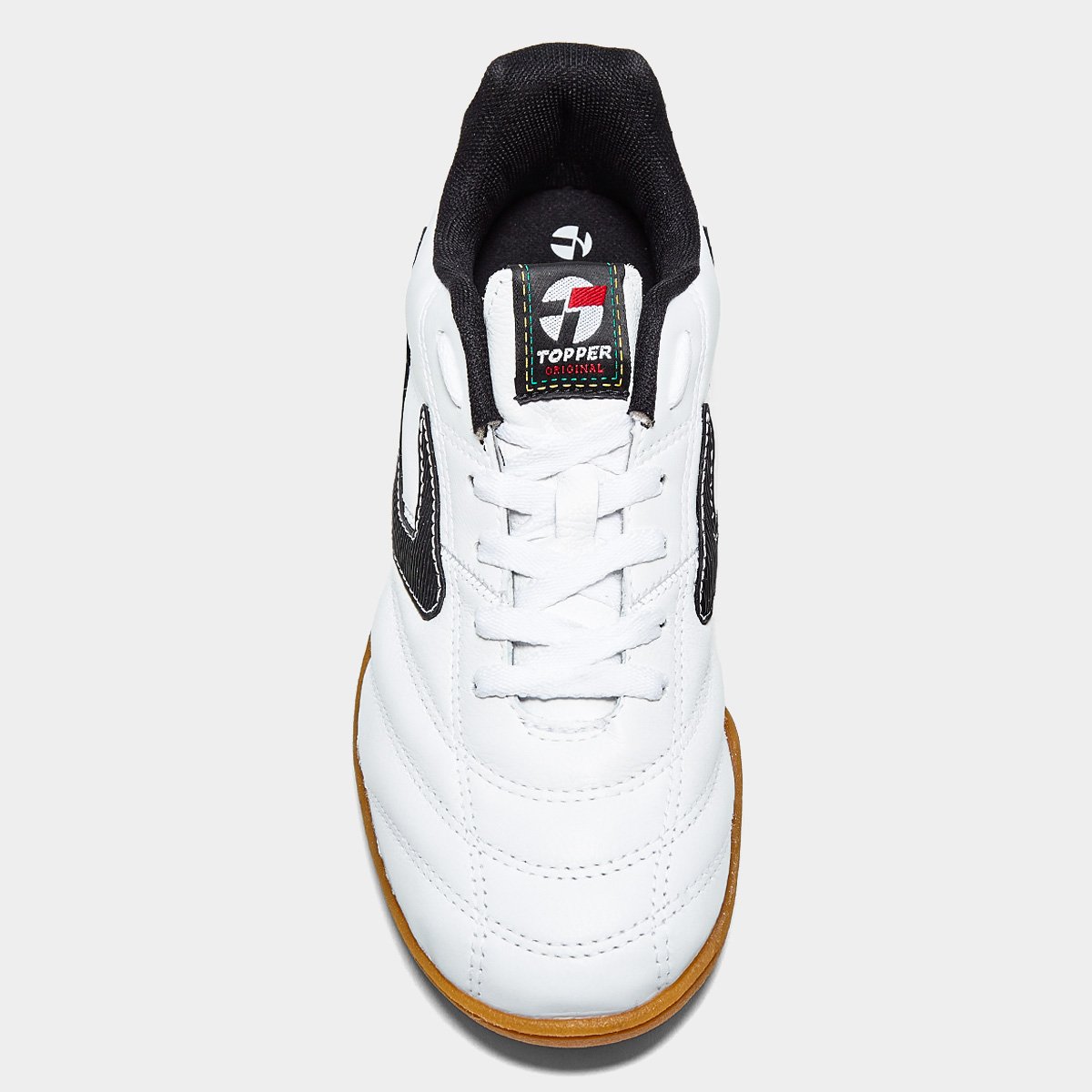Miniatura Chuteira Futsal Topper Furia Unissex Branco+Preto - 37