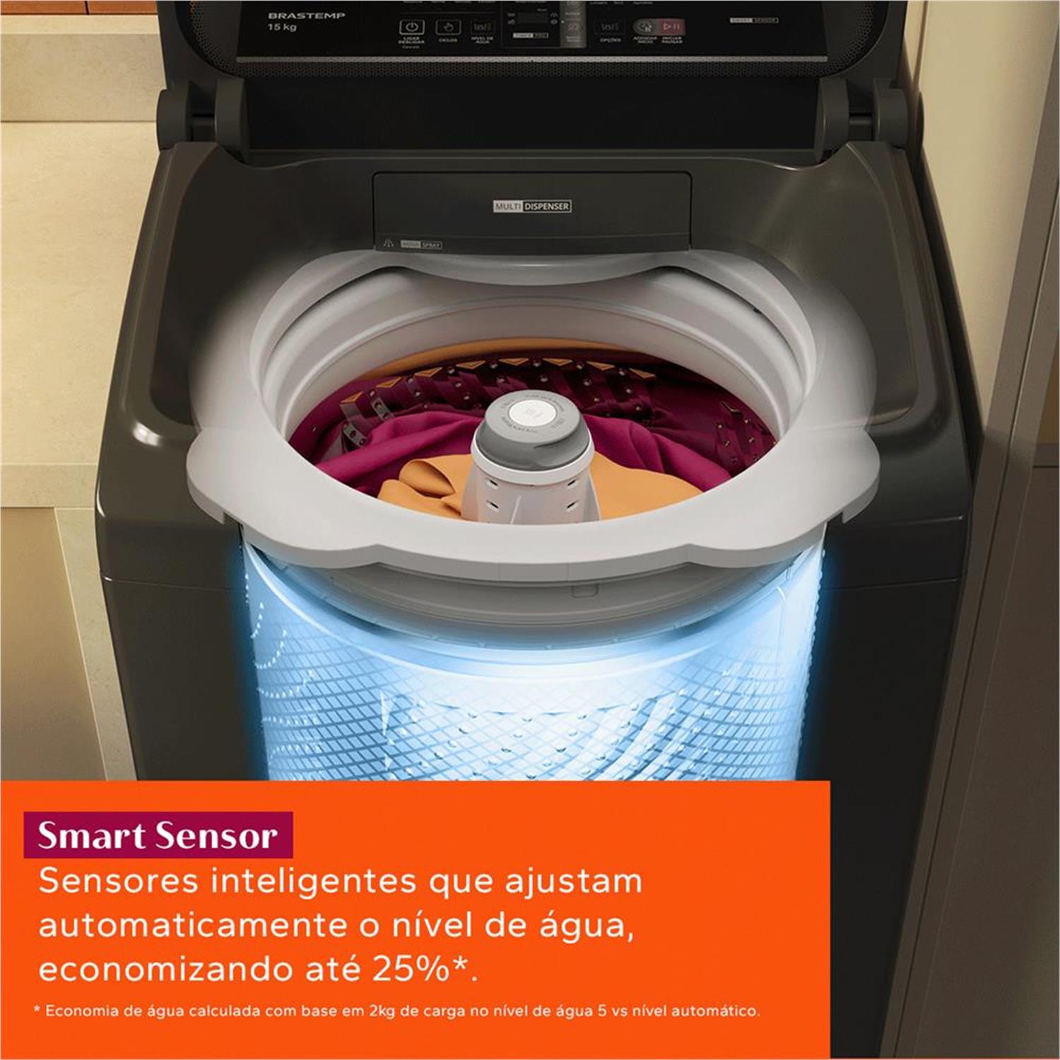 Máquina de Lavar Brastemp 15kg Cinza - BWT15A9 110V